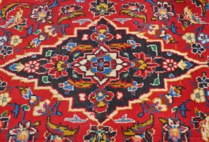 Vintage Red Traditional 2'6X4'4 Kashan Persian Rug