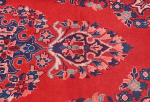 Vintage Red Classic Traditional 2'2X3'8 Kashan Persian Rug