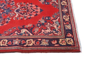 Vintage Red Classic Traditional 2'2X3'8 Kashan Persian Rug