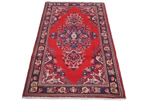 Vintage Red Classic Traditional 2'2X3'8 Kashan Persian Rug
