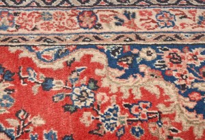 Vintage Red Floral 2X3 Hamedan Persian Rug