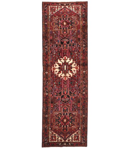 Vintage Maroon Red Tribal 3'6X11'3 Goravan Persian Runner Rug