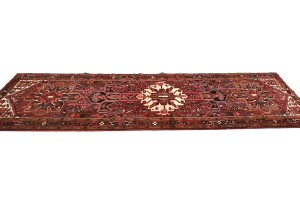 Vintage Maroon Red Tribal 3'6X11'3 Goravan Persian Runner Rug