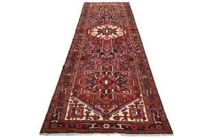 Vintage Maroon Red Tribal 3'6X11'3 Goravan Persian Runner Rug