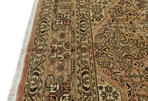 Antique Muted Floral 6'7X9'5 Distressed Vintage Oriental Rug