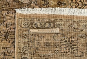 Antique Muted Floral 6'7X9'5 Distressed Vintage Oriental Rug