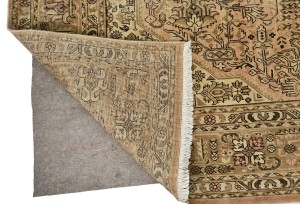 Antique Muted Floral 6'7X9'5 Distressed Vintage Oriental Rug