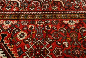 Vintage Red Tribal 4'7X6'8 Hossainabad Persian Rug