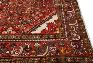 Vintage Red Tribal 4'7X6'8 Hossainabad Persian Rug