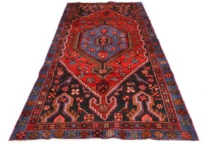 Vintage Red Tribal 4X7 Hamedan Persian Rug