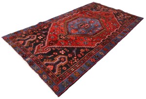 Vintage Red Tribal 4X7 Hamedan Persian Rug