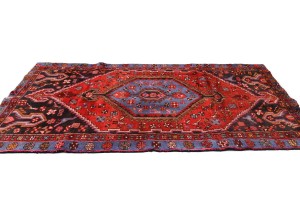 Vintage Red Tribal 4X7 Hamedan Persian Rug