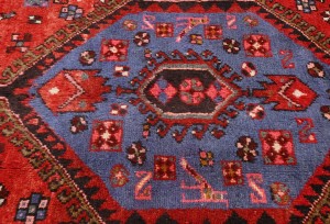 Vintage Red Tribal 4X7 Hamedan Persian Rug