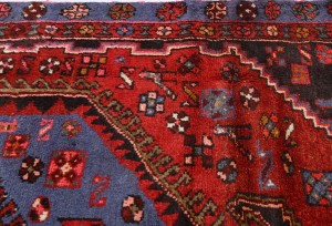 Vintage Red Tribal 4X7 Hamedan Persian Rug