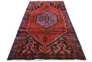 Vintage Red Tribal 4X7 Hamedan Persian Rug