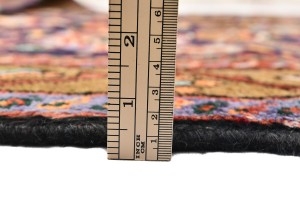 Vintage Dark Purple-navy Floral 4X7 Gholtogh Persian Rug