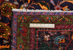Vintage Dark Purple-navy Floral 4X7 Gholtogh Persian Rug