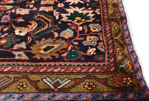 Vintage Dark Purple-navy Floral 4X7 Gholtogh Persian Rug
