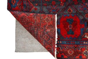 Vintage Tribal Charcoal Gray 4X8 Hamedan Persian Rug
