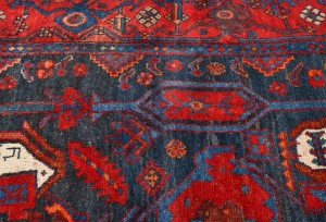Vintage Tribal Charcoal Gray 4X8 Hamedan Persian Rug