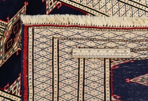 Vintage Geometric Tribal 2'7X3'2 Turkoman Persian Rug