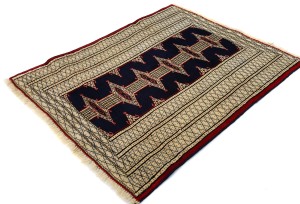 Vintage Geometric Tribal 2'7X3'2 Turkoman Persian Rug