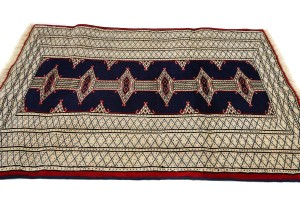 Vintage Geometric Tribal 2'7X3'2 Turkoman Persian Rug