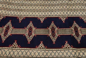 Vintage Geometric Tribal 2'7X3'2 Turkoman Persian Rug