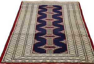 Vintage Geometric Tribal 2'7X3'2 Turkoman Persian Rug