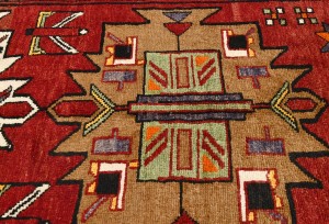 Vintage Red Tribal 3'5X13'9 Gholtogh Persian Runner Rug