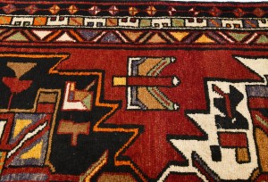 Vintage Red Tribal 3'5X13'9 Gholtogh Persian Runner Rug