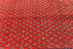 Vintage Red Allover Tribal 4X11 Botemir Persian Runner Rug