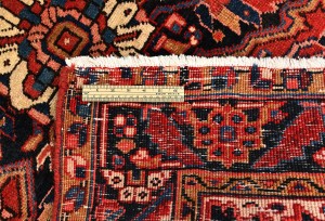 Semi Antique Rusty Red Geometric 4X12 Heriz Persian Runner Rug