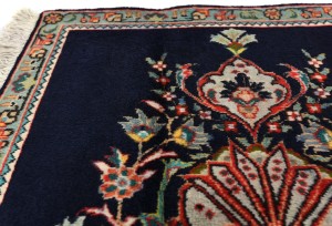 Vintage Dark Purple-navy Classic 2X3 Kashan Persian Rug