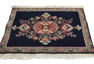 Vintage Dark Purple-navy Classic 2X3 Kashan Persian Rug