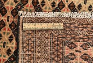Semi Antique Beige Tribal 3'3X4'6 Turkoman Persian Rug