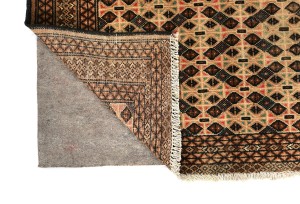 Semi Antique Beige Tribal 3'3X4'6 Turkoman Persian Rug