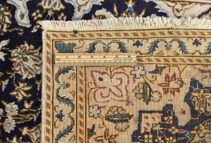 Vintage Dark Purple-navy Floral Classic 3X4 Nain Persian Rug