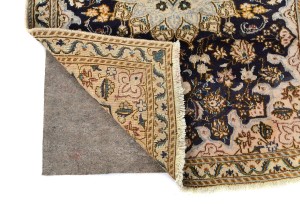 Vintage Dark Purple-navy Floral Classic 3X4 Nain Persian Rug