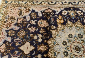 Vintage Dark Purple-navy Floral Classic 3X4 Nain Persian Rug