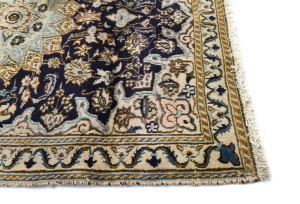 Vintage Dark Purple-navy Floral Classic 3X4 Nain Persian Rug