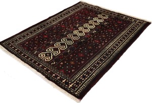 Vintage Geometric Tribal 3X4 Turkoman Persian Rug