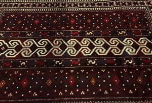 Vintage Geometric Tribal 3X4 Turkoman Persian Rug