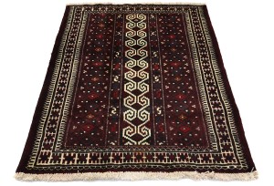 Vintage Geometric Tribal 3X4 Turkoman Persian Rug