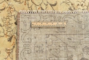 Antique Muted Floral 7'0X9'7 Distressed Vintage Oriental Rug
