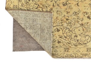 Antique Muted Floral 7'0X9'7 Distressed Vintage Oriental Rug