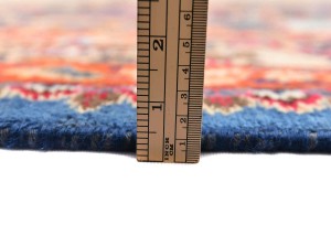 Semi Antique Navy Pictorial 10X13 Kashmar Persian Rug