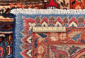 Semi Antique Navy Pictorial 10X13 Kashmar Persian Rug