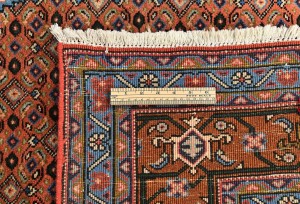 Vintage Rusty Peach Geometric 6'3X9'5 Ardebil Persian Rug
