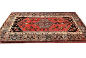 Semi Antique Red Tribal 4X7 Hamedan Persian Rug